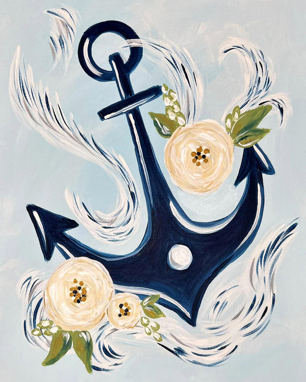 Paint Anchors Away - Digital Download for online live or tutorial - Inspirate to Paint Designs