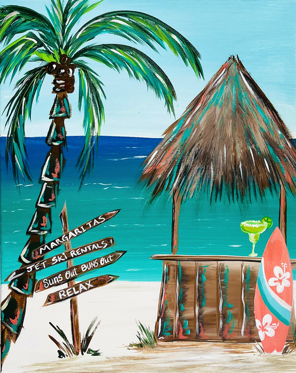 Paint Party Kit - Beacharitaville - Inspirate to Paint Designs