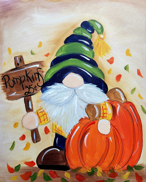 IN PERSON Paint Party -  Fall Gnome with Pumpkins - Malibu Beach Grill - November 12th