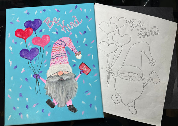 Paint Party Kit - Gnome Valentines - Inspirate to Paint Designs