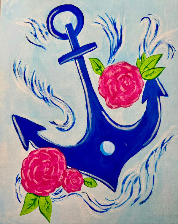 Paint Anchors Away - Digital Download for online live or tutorial - Inspirate to Paint Designs