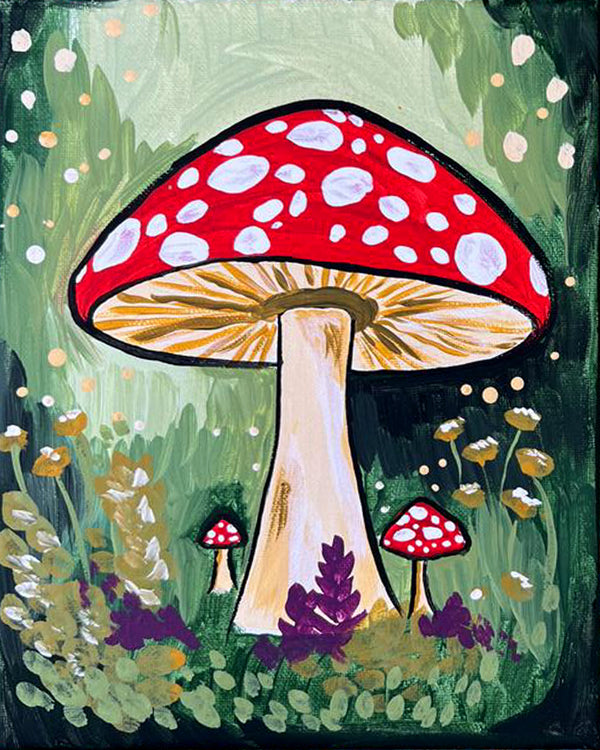 Paint Mushroom Toadstool - Digital Download with Video Tutorial