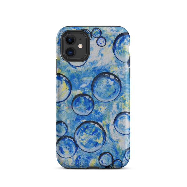 Blue Bubbles Tough Case for iPhone® - Inspirate to Paint Designs