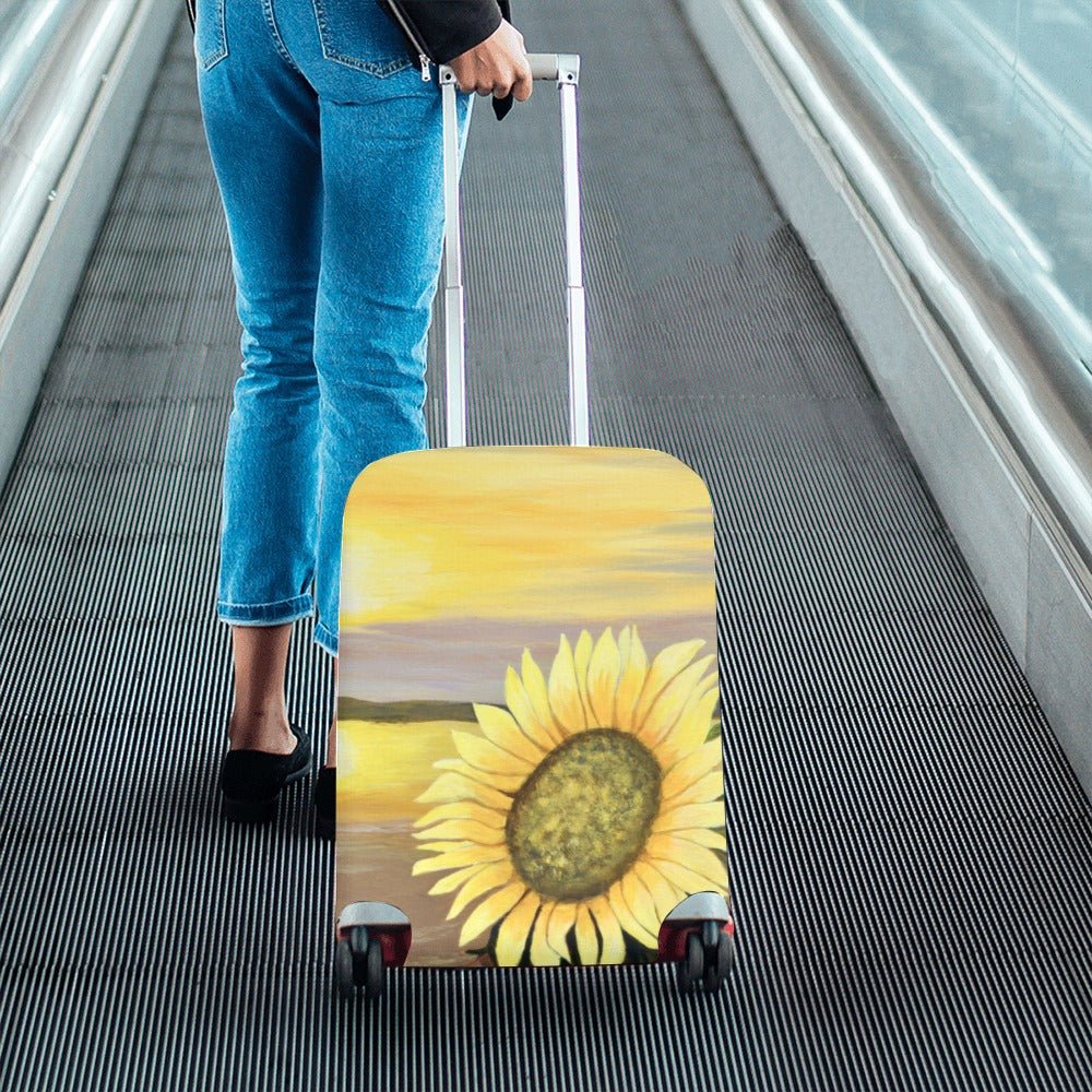 Sunflower Beach Luggage Cover/Small 18