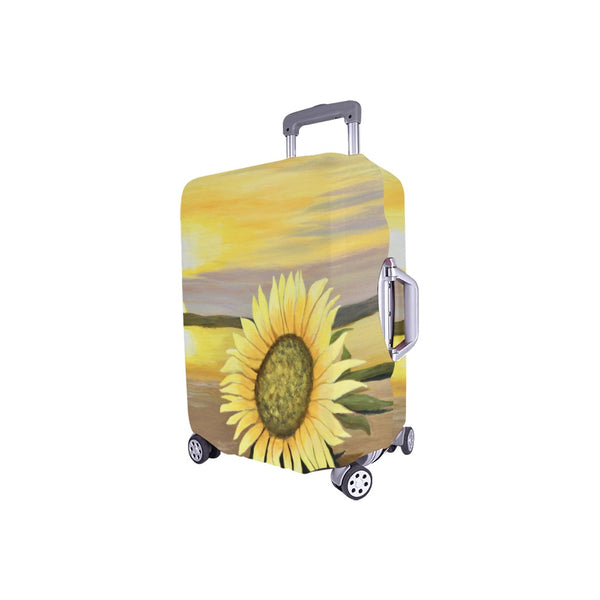 Sunflower Beach Luggage Cover/Small 18"-21" - Inspirate to Paint Designs