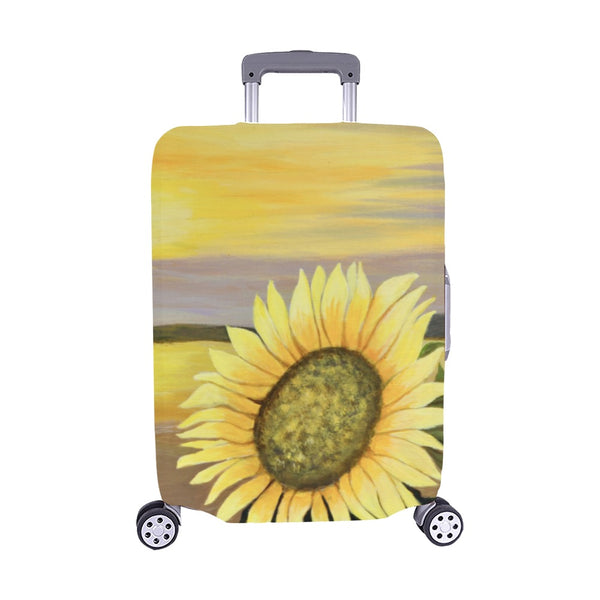 Sunflower Beach Luggage Cover/Medium 22"-25" - Inspirate to Paint Designs