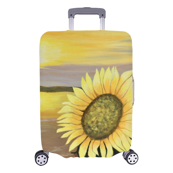 Sunflower Beach Luggage Cover/Large 26"-28" - Inspirate to Paint Designs