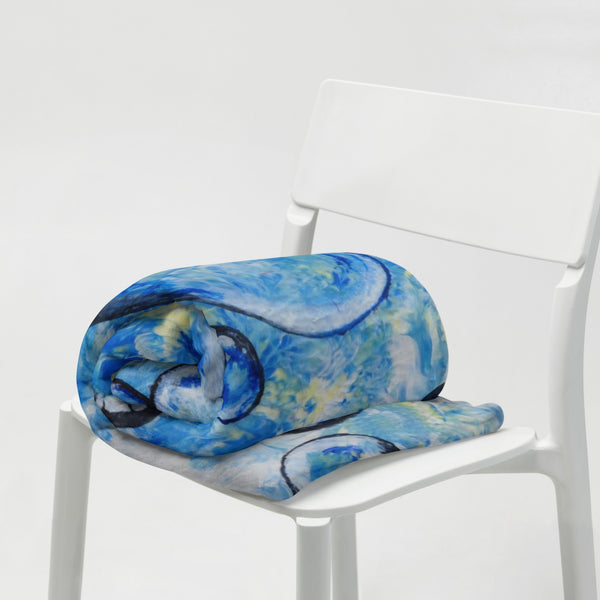 Blue Bubbles Throw Blanket - Inspirate to Paint Designs